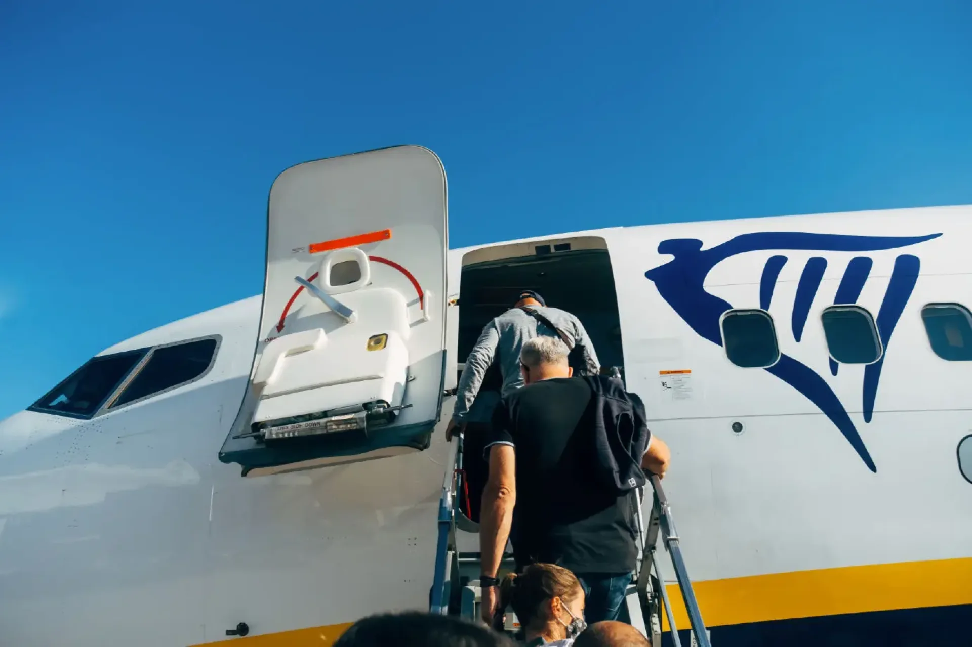 While flying, airplane doors cannot be opened by human force.