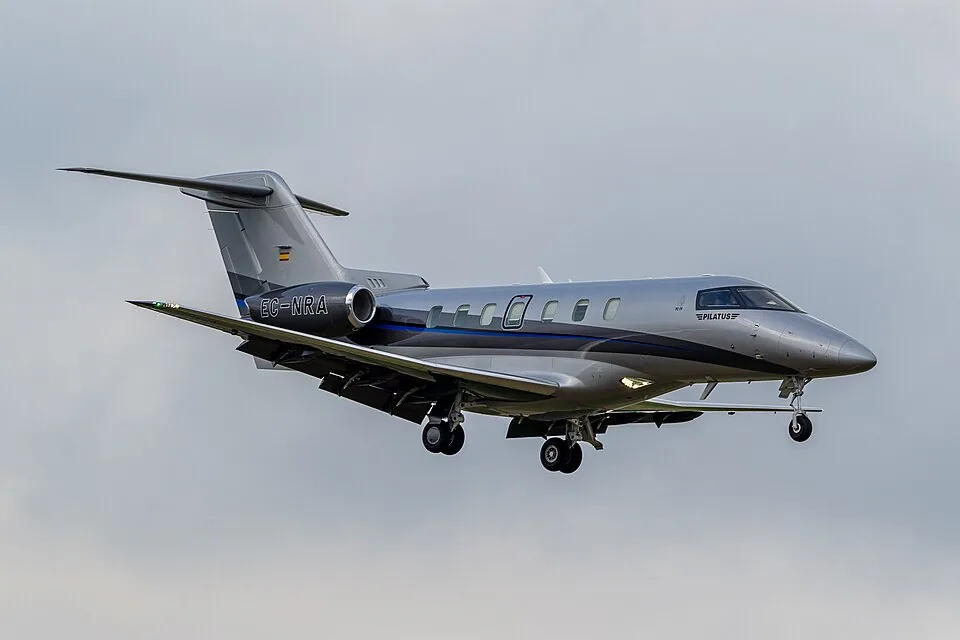 Pilatus PC-24 на посадке