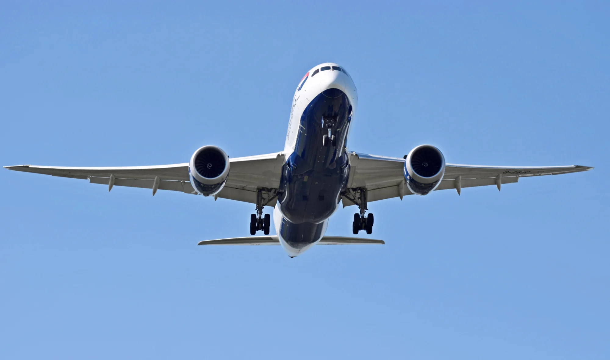 British Airways Boeing 787-8 with landing gear extended