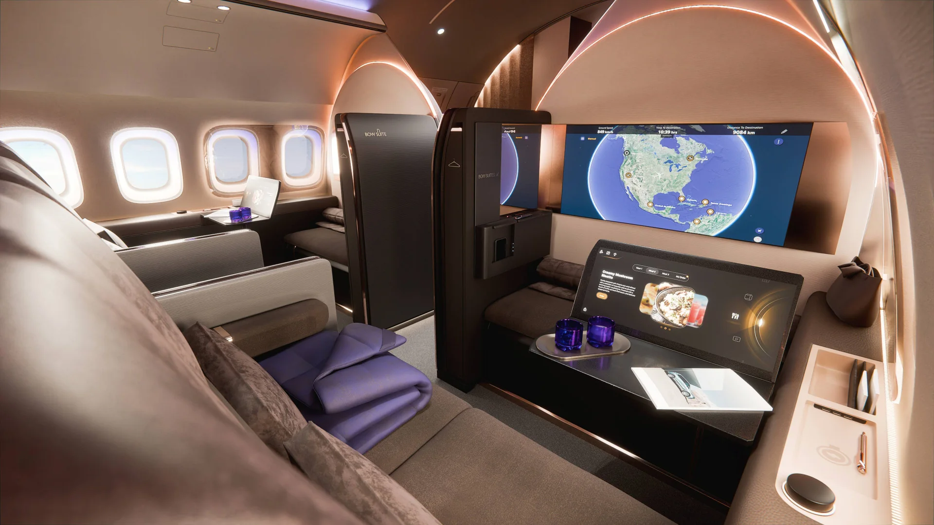 Lufthansa Technik and Designworks unveil The BOW group VIP cabin